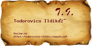 Todorovics Ildikó névjegykártya